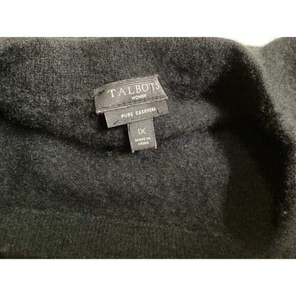 Talbots Audrey Cashmere Sweater size 1X black - Picture 4 of 4